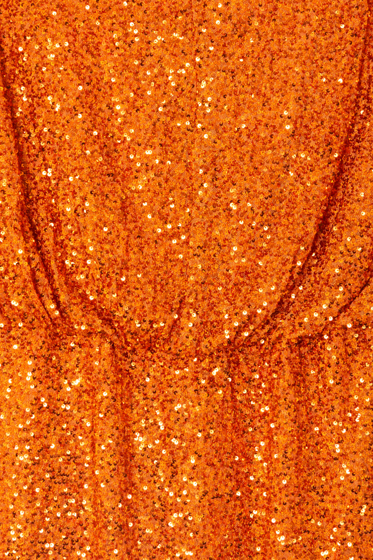 NEVER FULLY DRESSED Orange Sequin Tilly Dress