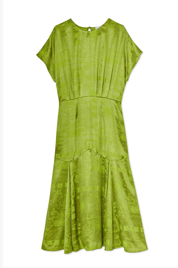 NEVER FULLY DRESSED Lime Safari Erin Dress Petite