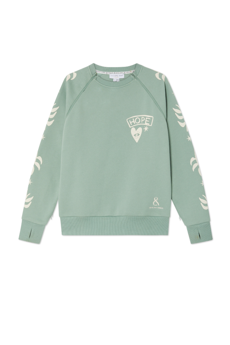 NEVER FULLY DRESSED Sage Sundazed Accessible Sweatshirt