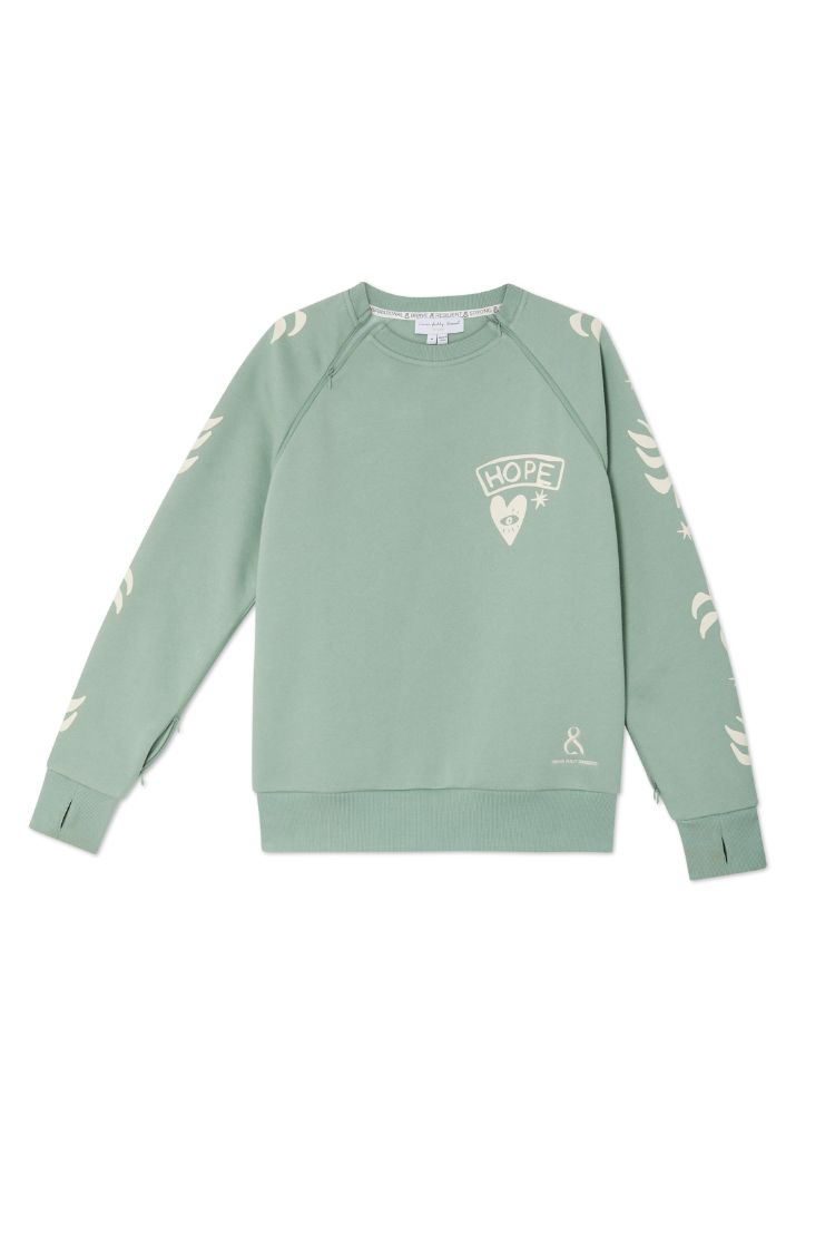 NEVER FULLY DRESSED Sage Sundazed Accessible Sweatshirt