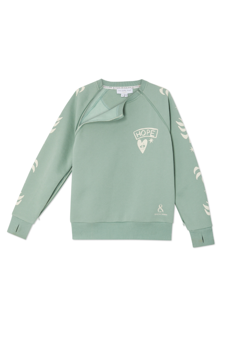 NEVER FULLY DRESSED Sage Sundazed Accessible Sweatshirt