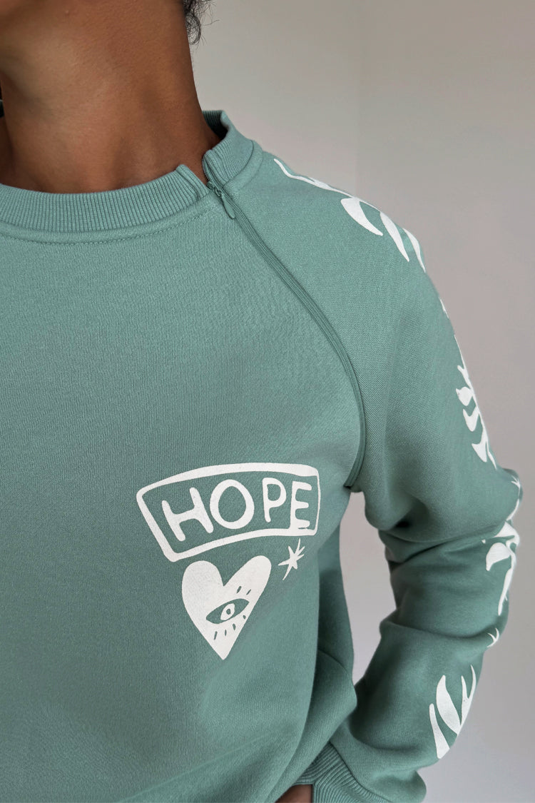 NEVER FULLY DRESSED Sage Sundazed Accessible Sweatshirt