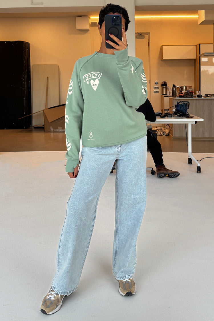 NEVER FULLY DRESSED Sage Sundazed Accessible Sweatshirt