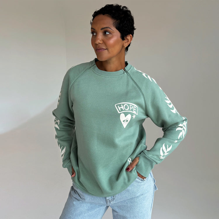 NEVER FULLY DRESSED Sage Sundazed Accessible Sweatshirt