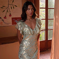 NEVER FULLY DRESSED Sage Jacquard Tilda Dress