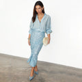 NEVER FULLY DRESSED Ice Blue Sequin Jaspre Skirt