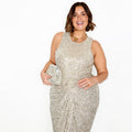 NEVER FULLY DRESSED Silver Sequin Tank Top