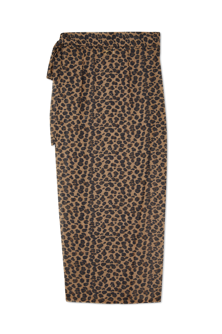 NEVER FULLY DRESSED Leopard Sheer Jaspre Skirt