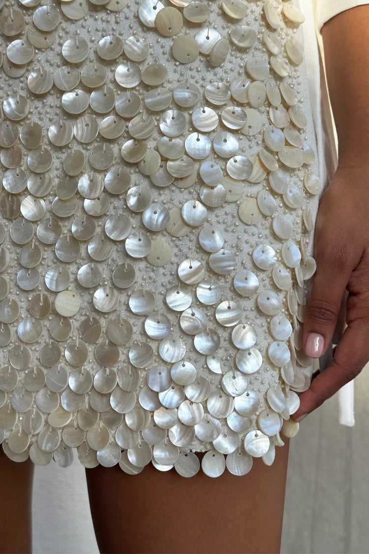 NEVER FULLY DRESSED Shell Mini Wrap Skirt