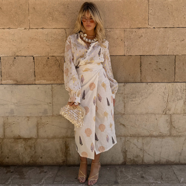 NEVER FULLY DRESSED Shells Jaspre Wrap Skirt
