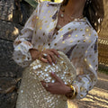 NEVER FULLY DRESSED Shells Miley Shirt With Gold Fleck