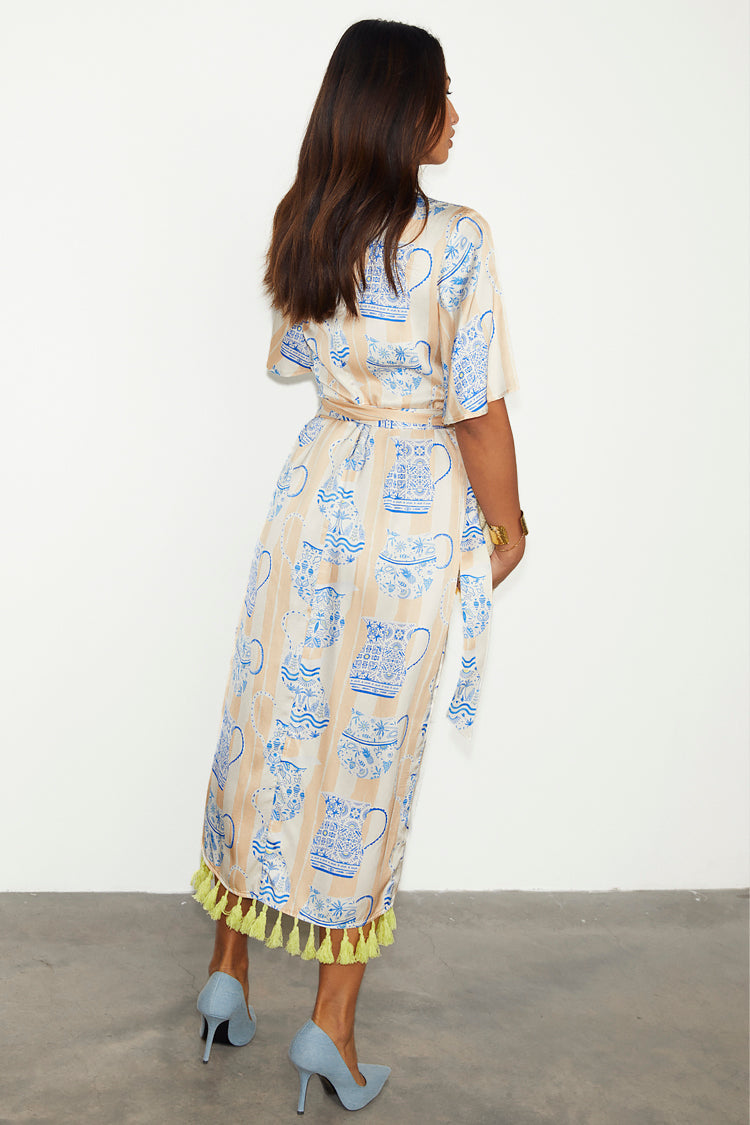 NEVER FULLY DRESSED Sicilian Ceryes Wrap Dress