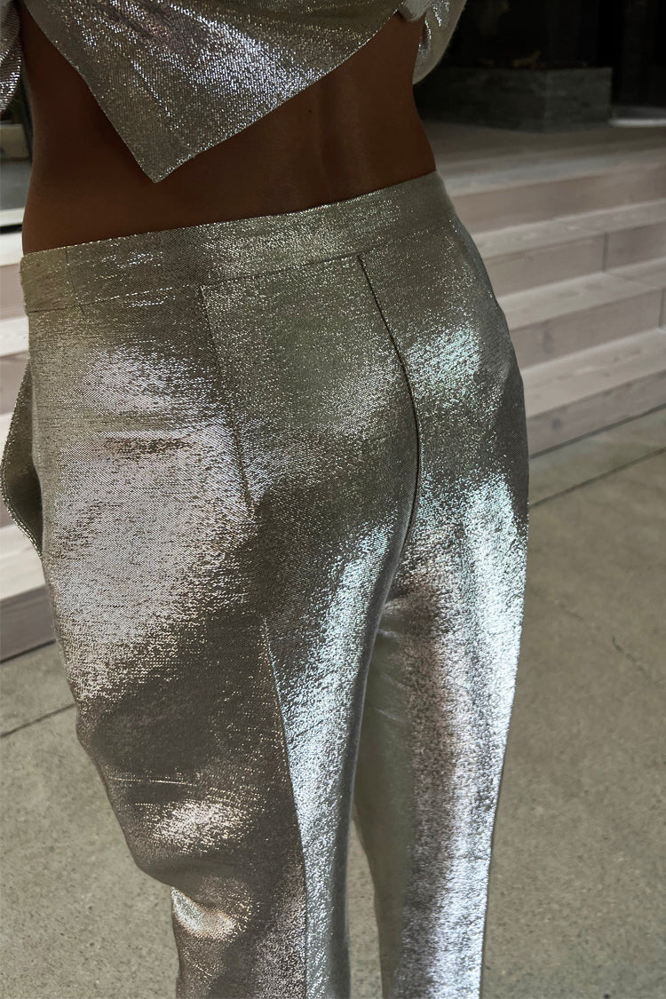 NEVER FULLY DRESSED Silver Milo Trousers