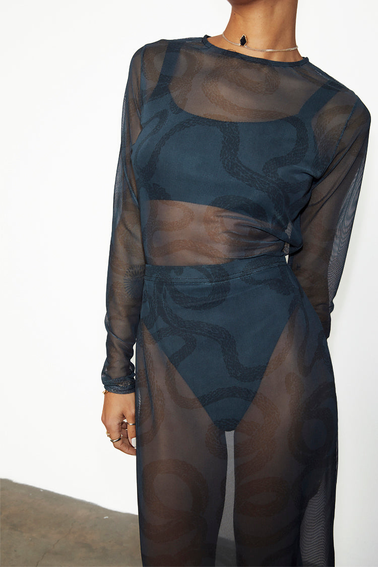  Snake Mesh Skirt