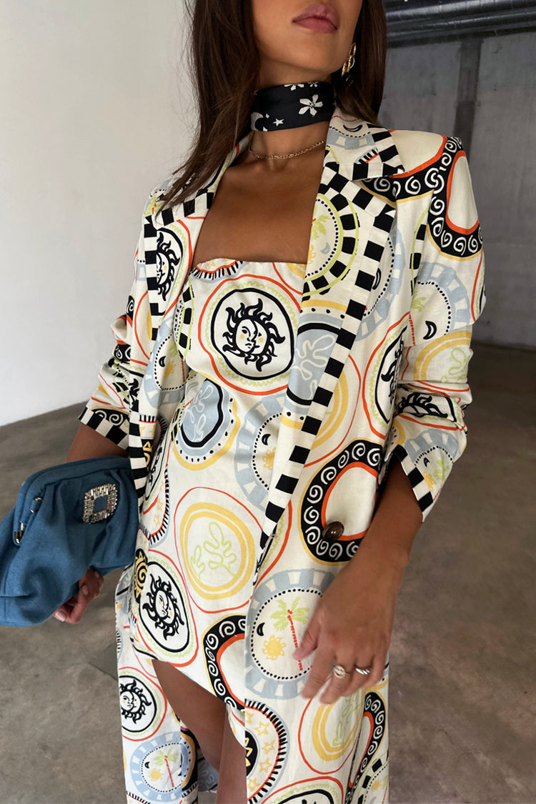 NEVER FULLY DRESSED Cream Mosaic Plate Sol Bandeau Top