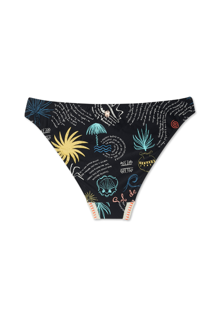 NEVER FULLY DRESSED Sol De Palma High Leg Bikini Bottom