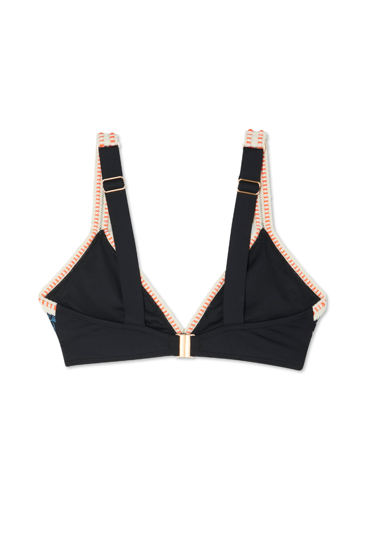 NEVER FULLY DRESSED Sol De Palma Triangle Bikini Top