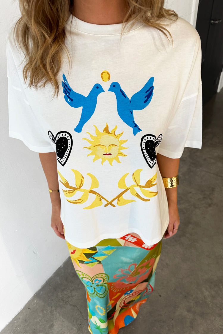 NEVER FULLY DRESSED White Sundazed Summer T-Shirt