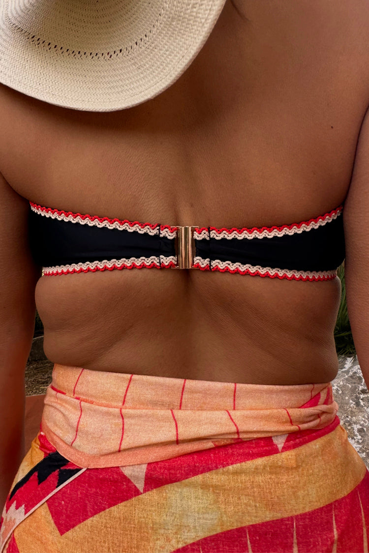 NEVER FULLY DRESSED Sundial Bandeau Swim Top