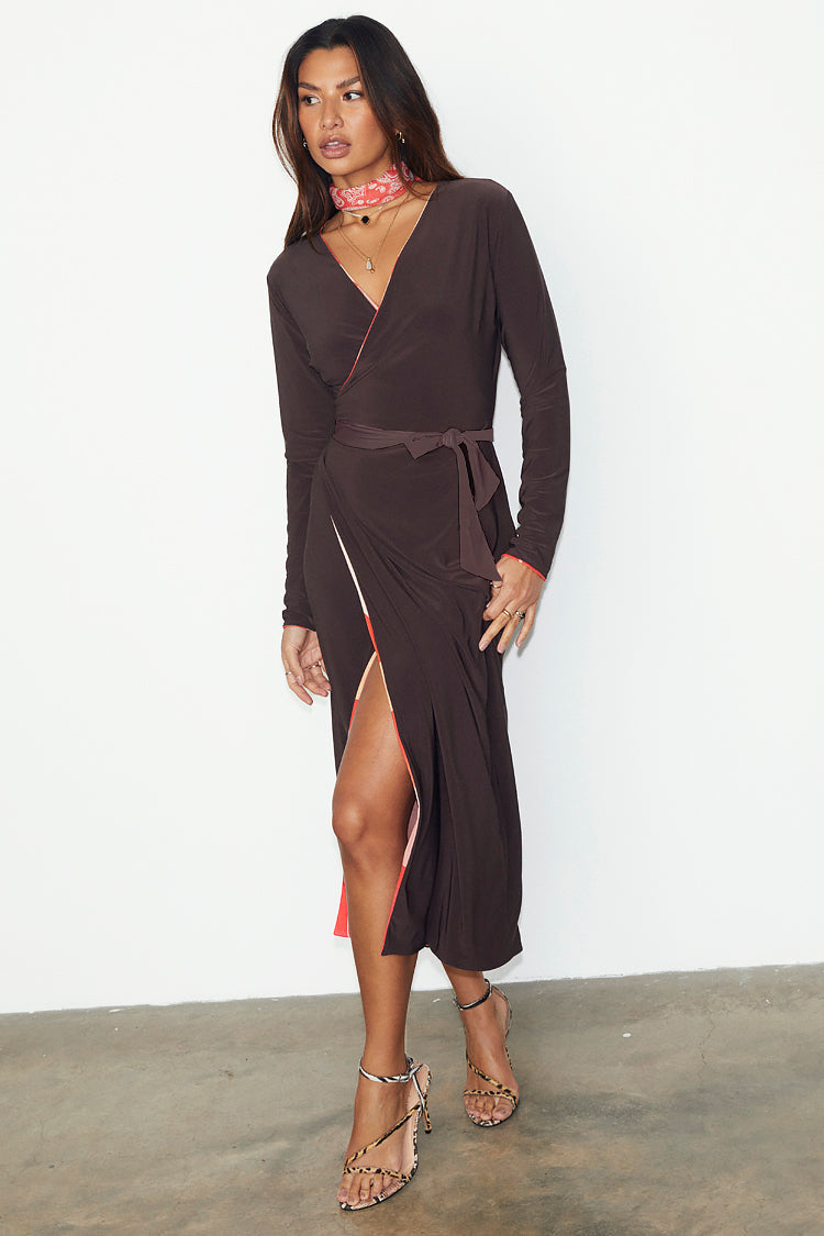 NEVER FULLY DRESSED Reversible Sundial Wrap Dress