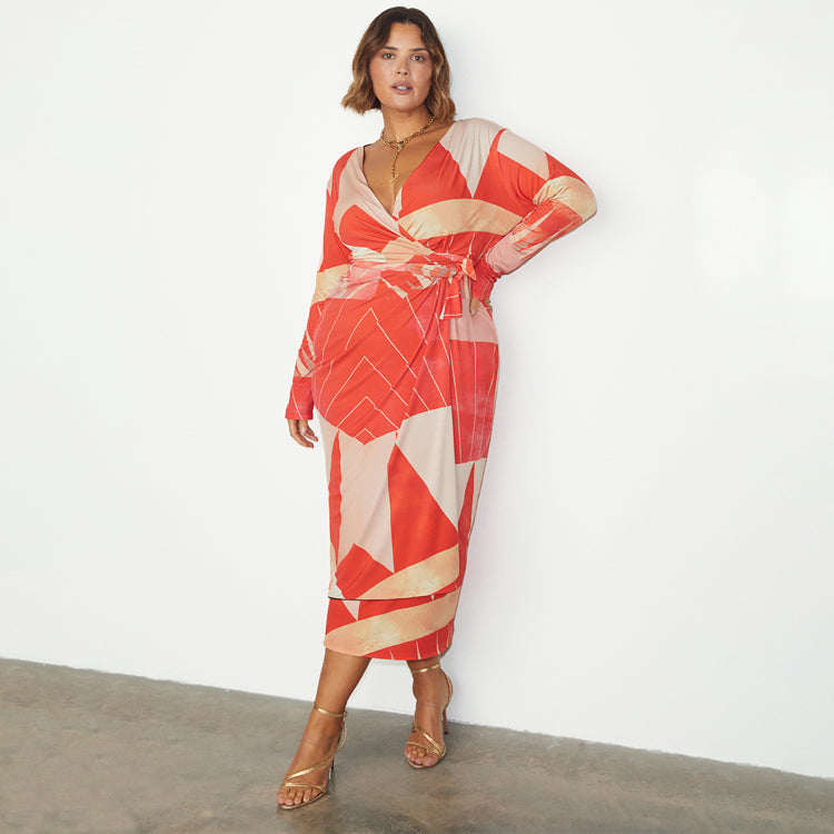 NEVER FULLY DRESSED Reversible Sundial Wrap Dress