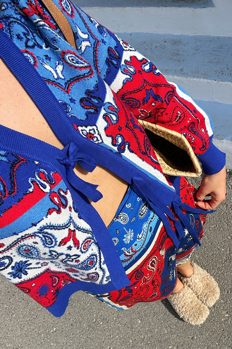  Blue Bandana Cardigan