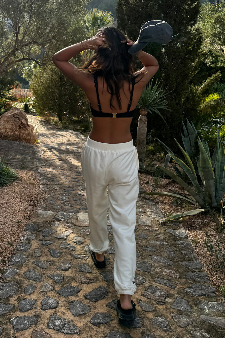 NEVER FULLY DRESSED Broderie Black Bikini Top