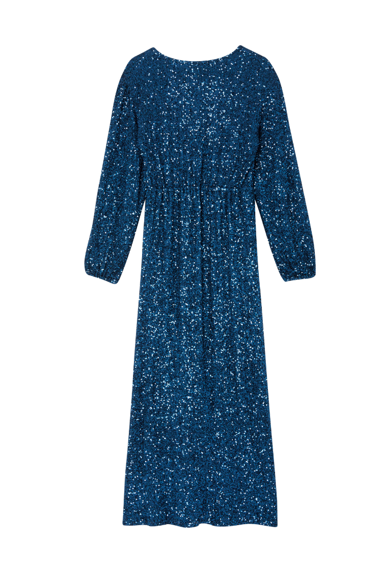 NEVER FULLY DRESSED Teal Sequin Emma Dress