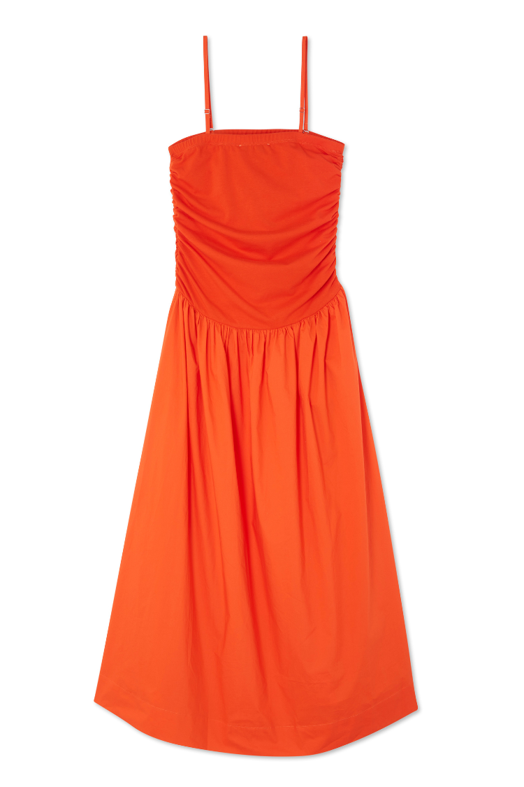 NEVER FULLY DRESSED Tomato Lola Mid-axi Dress