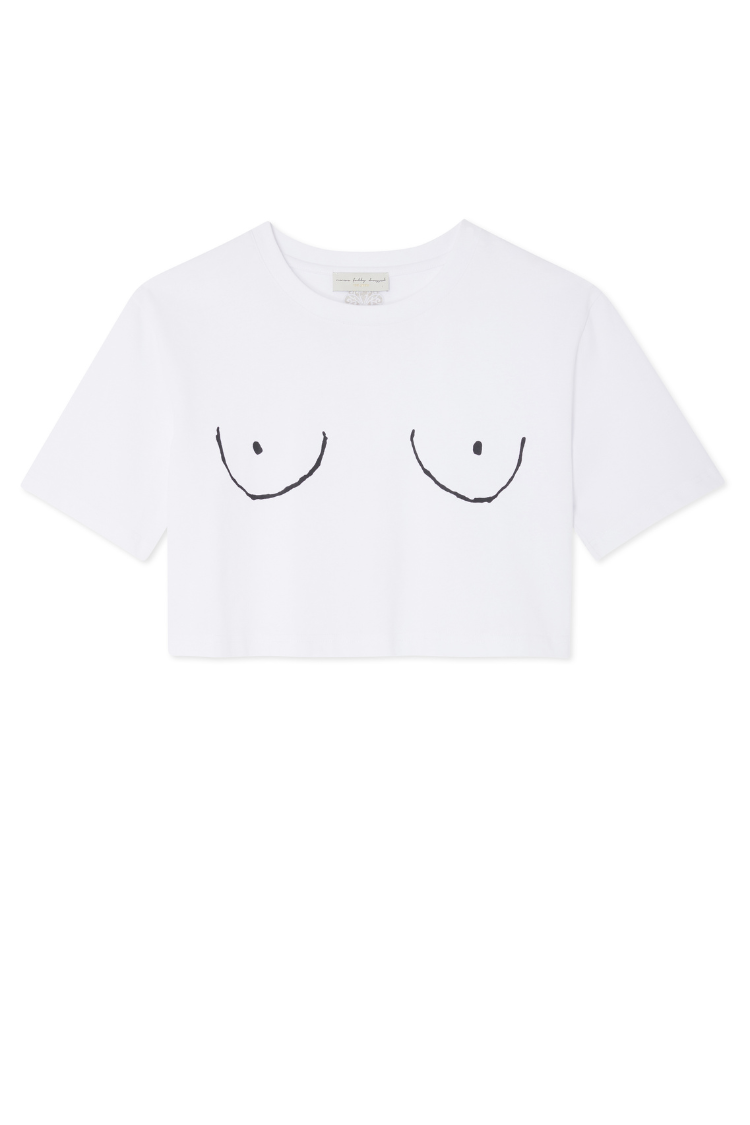 NEVER FULLY DRESSED Boob Crop T-shirt