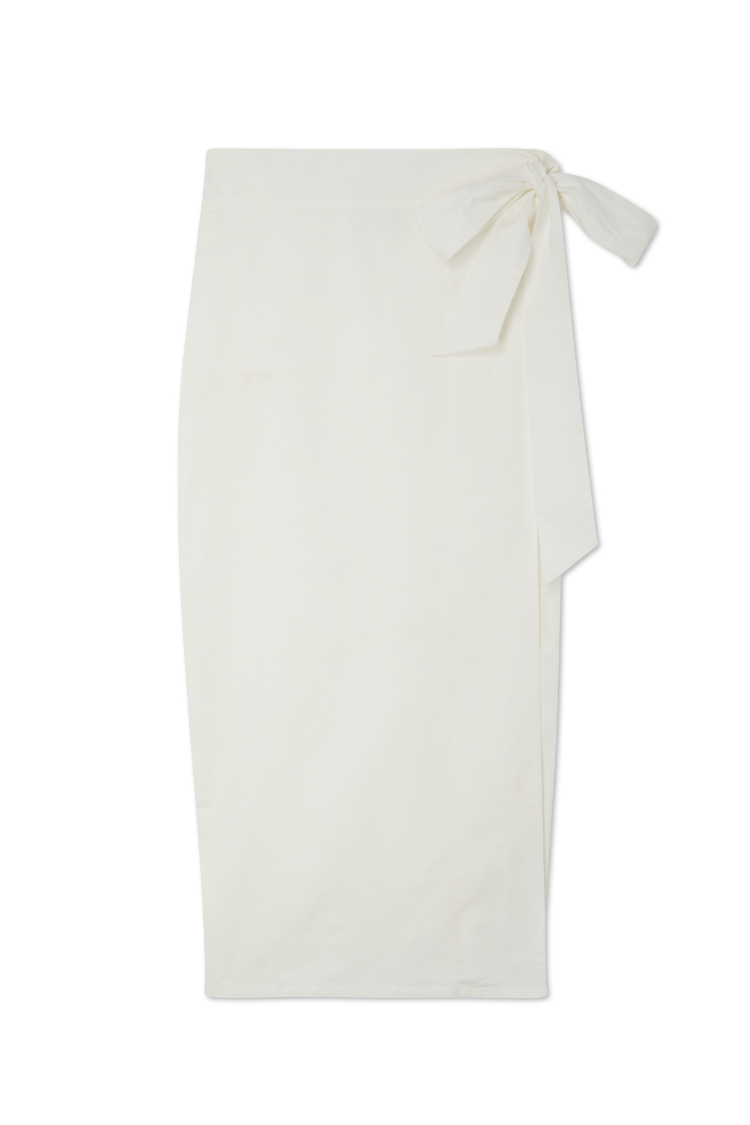 NEVER FULLY DRESSED White Linen Jaspre Skirt