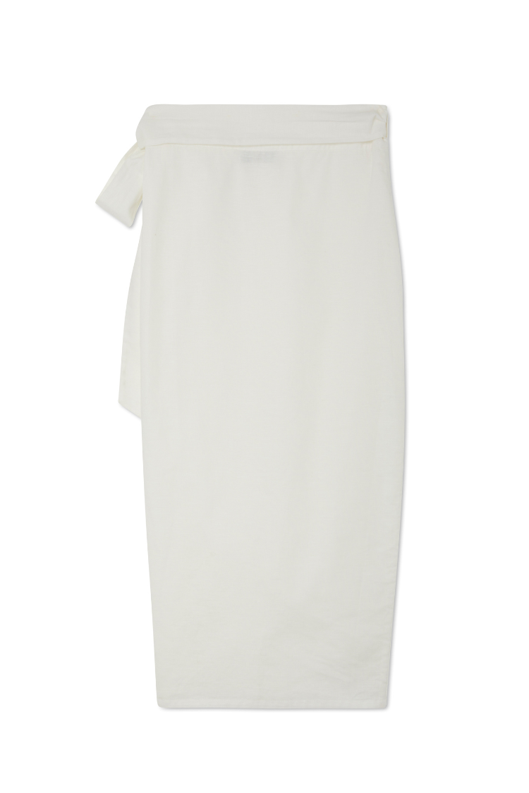 NEVER FULLY DRESSED White Linen Jaspre Skirt