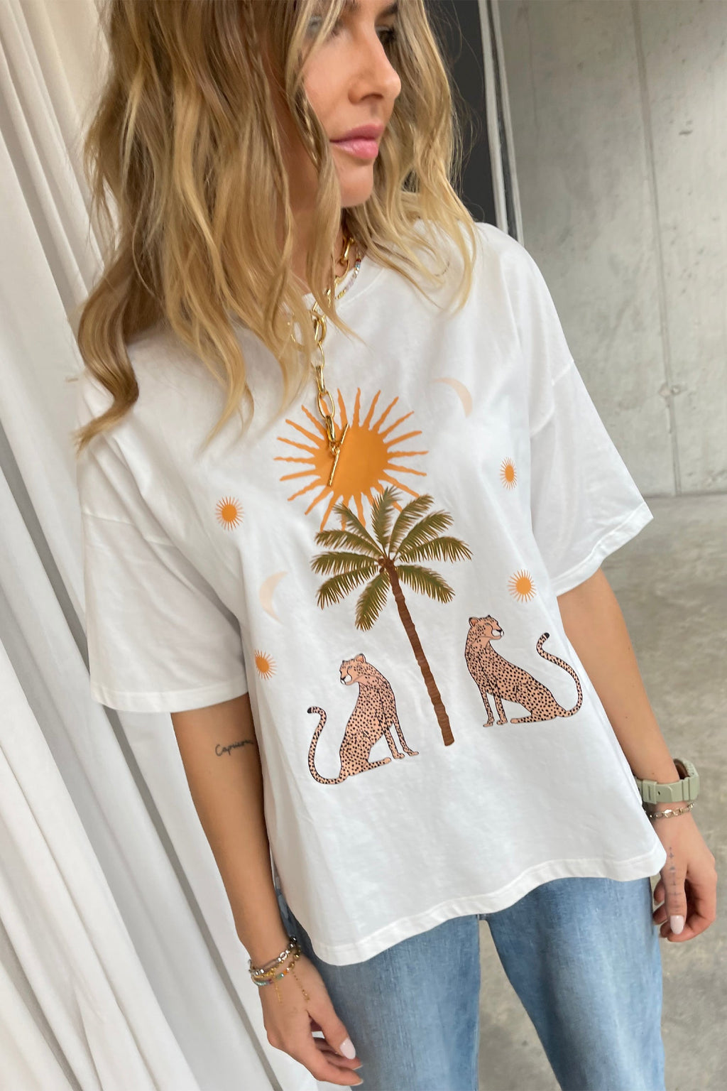 NEVER FULLY DRESSED White Running Wild T-Shirt