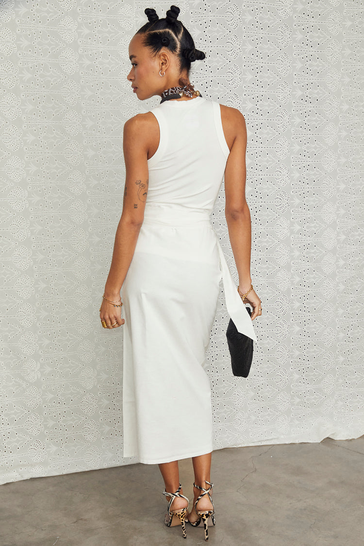 NEVER FULLY DRESSED White Ribbed Tank
