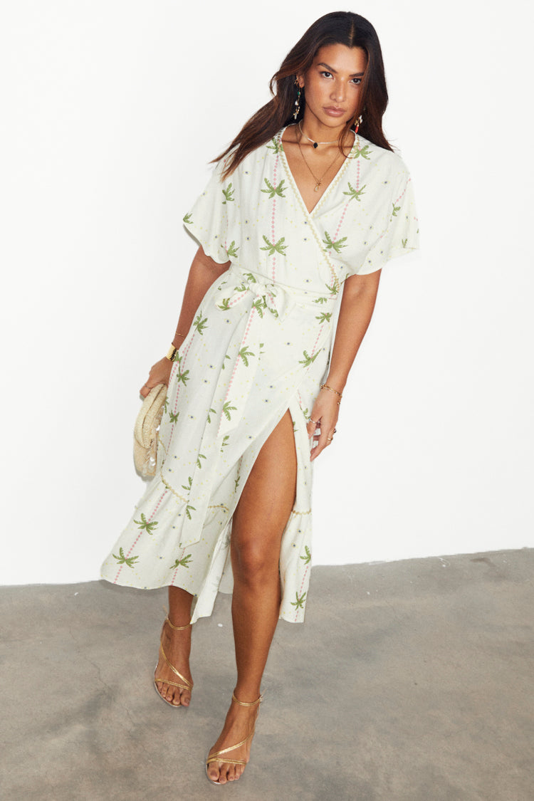NEVER FULLY DRESSED Palm Harley Wrap Dress