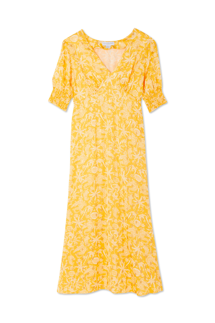 NEVER FULLY DRESSED Yellow Mosaic May Dress Petite
