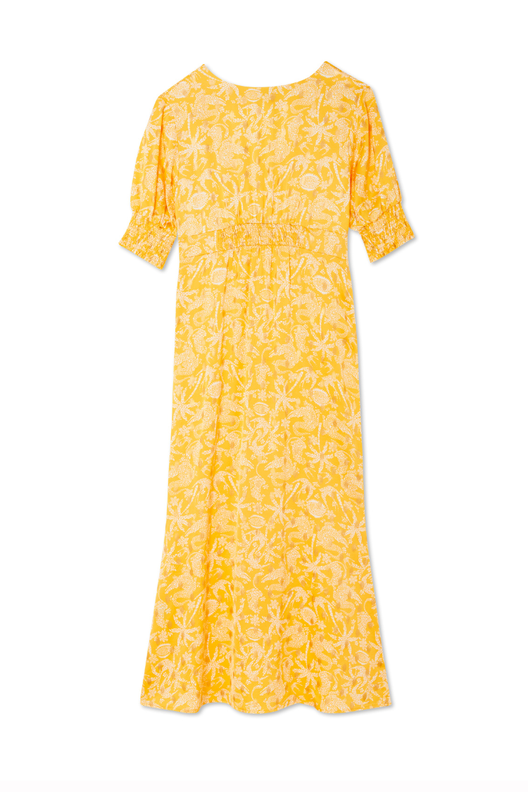 NEVER FULLY DRESSED Yellow Mosaic May Dress Petite