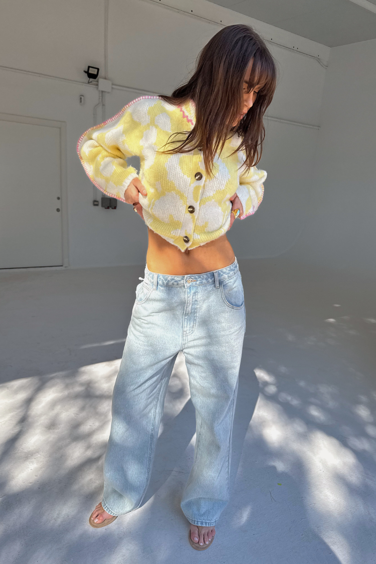 NEVER FULLY DRESSED Yellow Zizi Cardigan