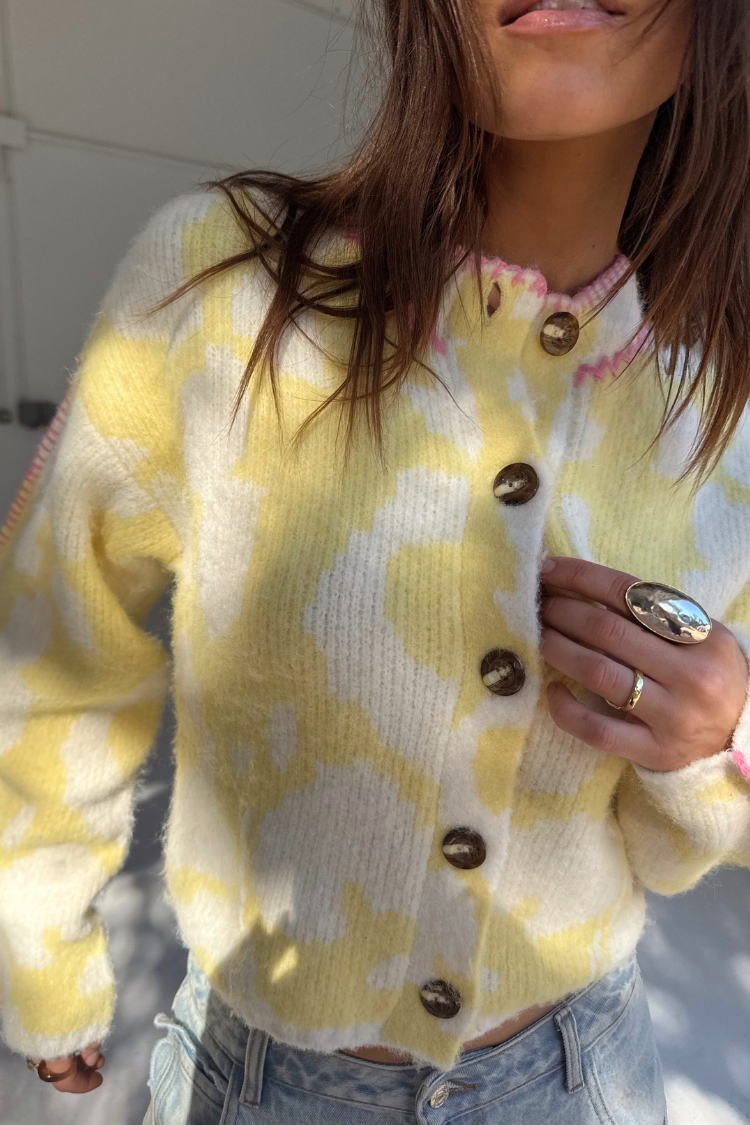 NEVER FULLY DRESSED Yellow Zizi Cardigan
