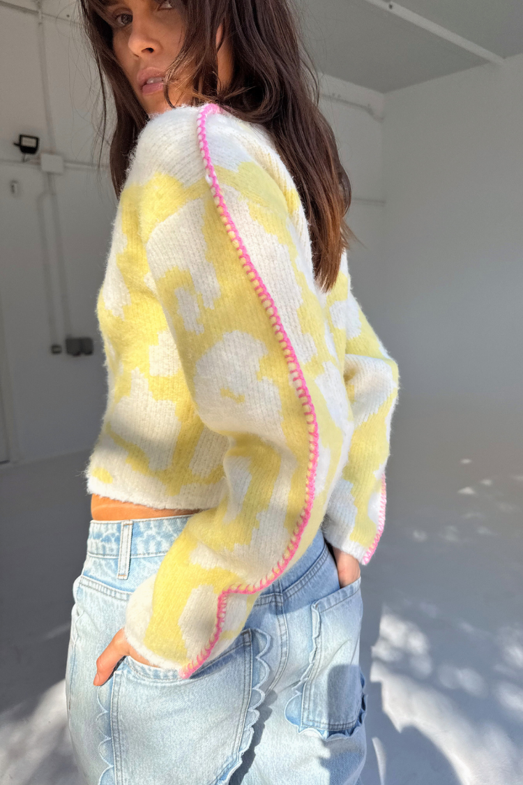NEVER FULLY DRESSED Yellow Zizi Cardigan