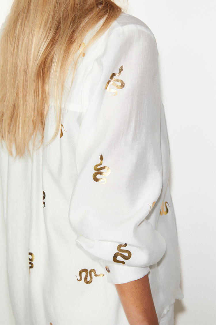 NEVER FULLY DRESSED Gold Snake Miley Shirt