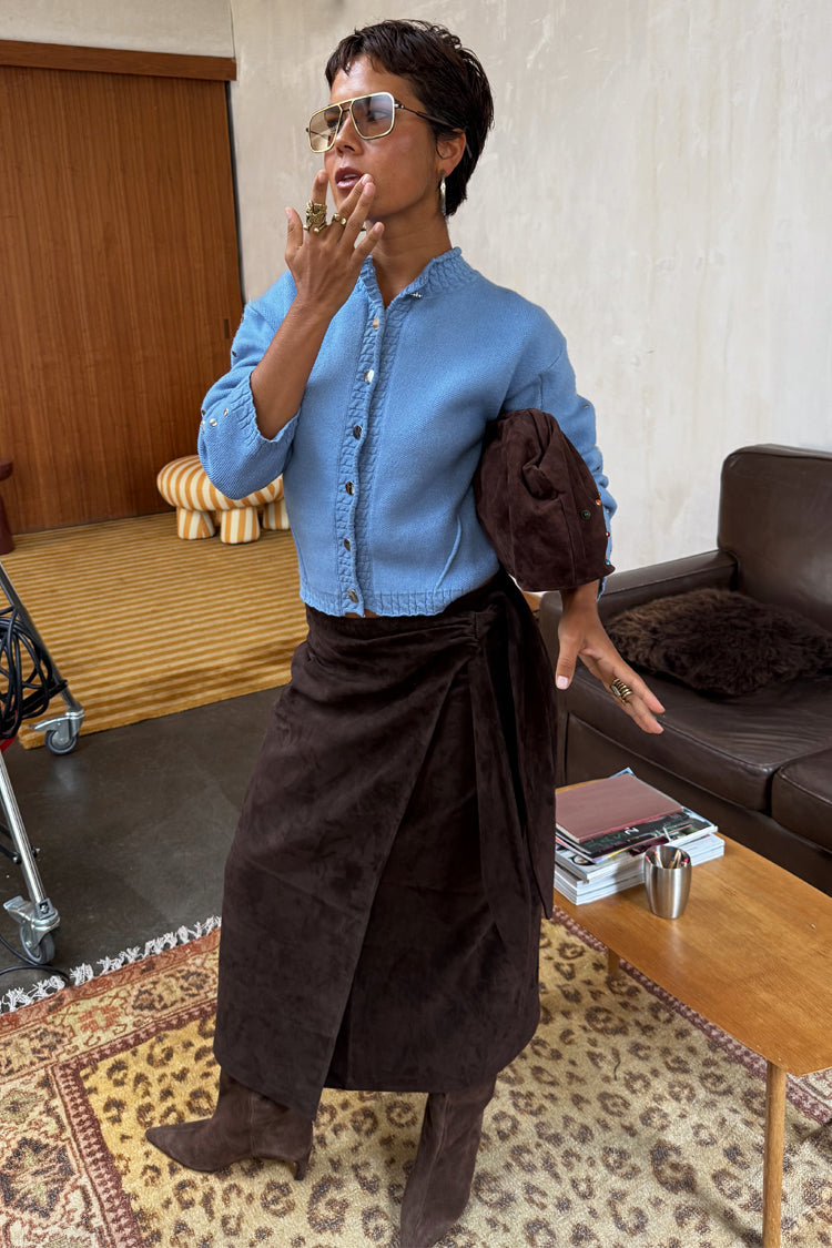 NEVER FULLY DRESSED Ice Blue Studded Cardigan