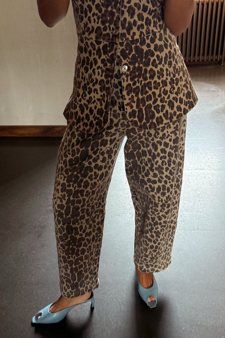 NEVER FULLY DRESSED Leopard Barrel Jean