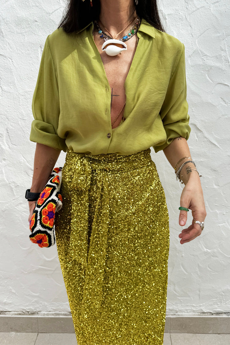 NEVER FULLY DRESSED Lime Miley Shirt