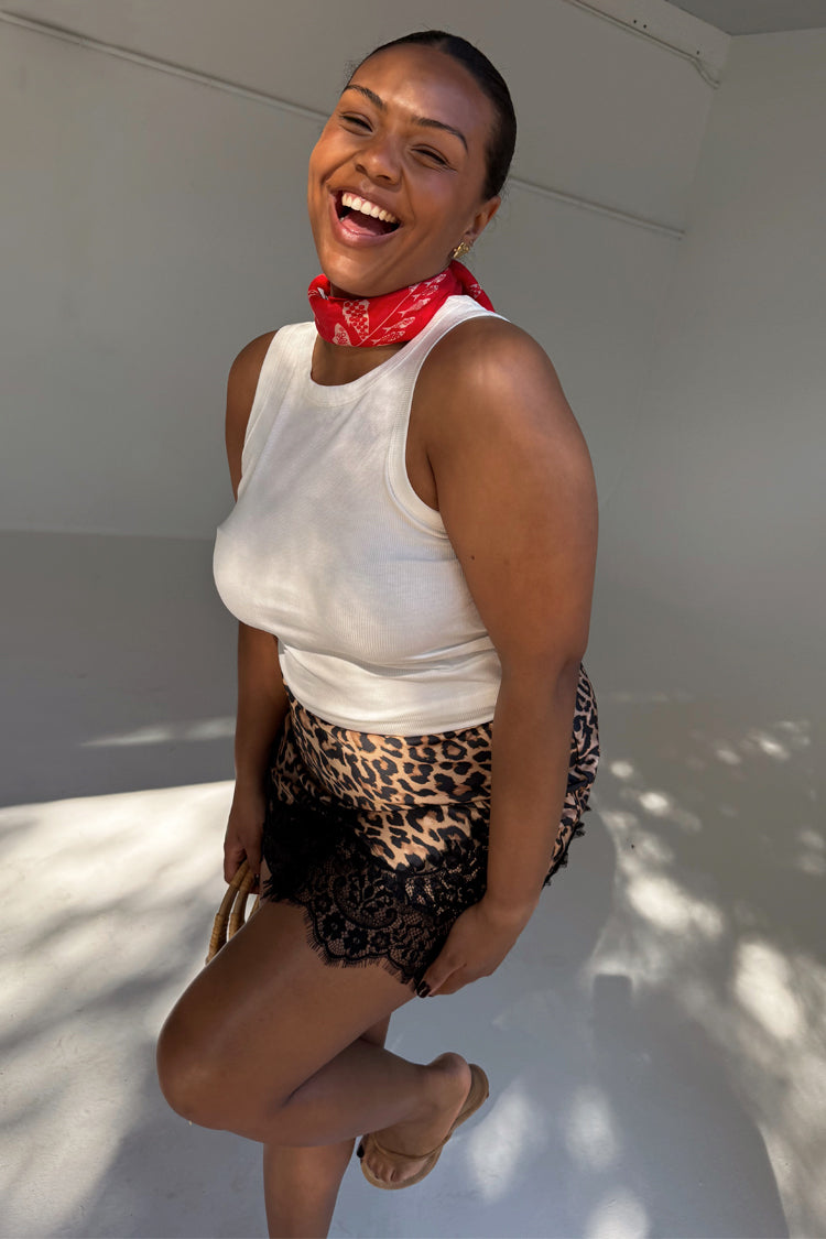 NEVER FULLY DRESSED Leopard Lace Maeva Skirt