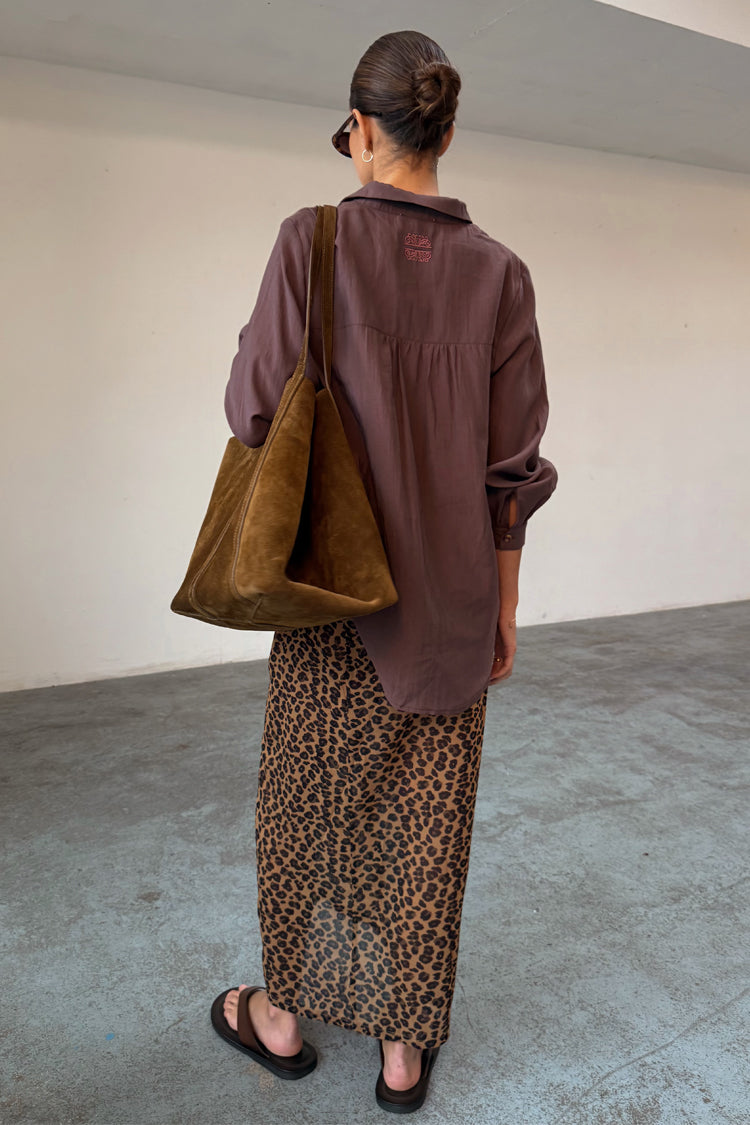 NEVER FULLY DRESSED Leopard Sheer Jaspre Skirt