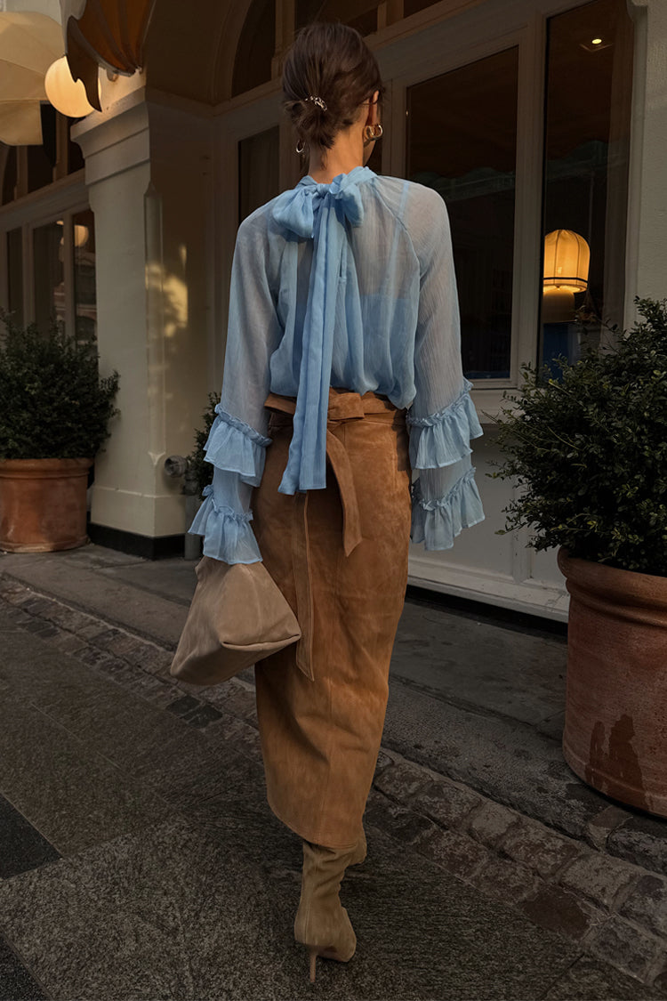 NEVER FULLY DRESSED Suede Jaspre Skirt