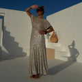 NEVER FULLY DRESSED Silver Sequin Erin Dress